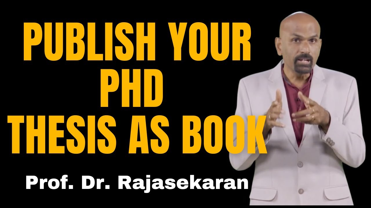 Как превратить докторскую диссертацию в книгу | 20 шагов #profdrrajasekaran