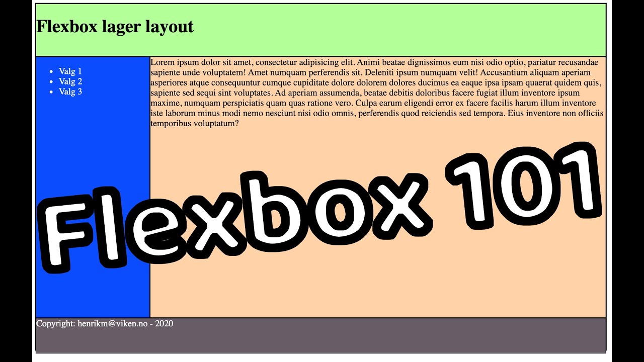 Flexbox-layout med HTML og CSS (Informasjonsteknologi 1)