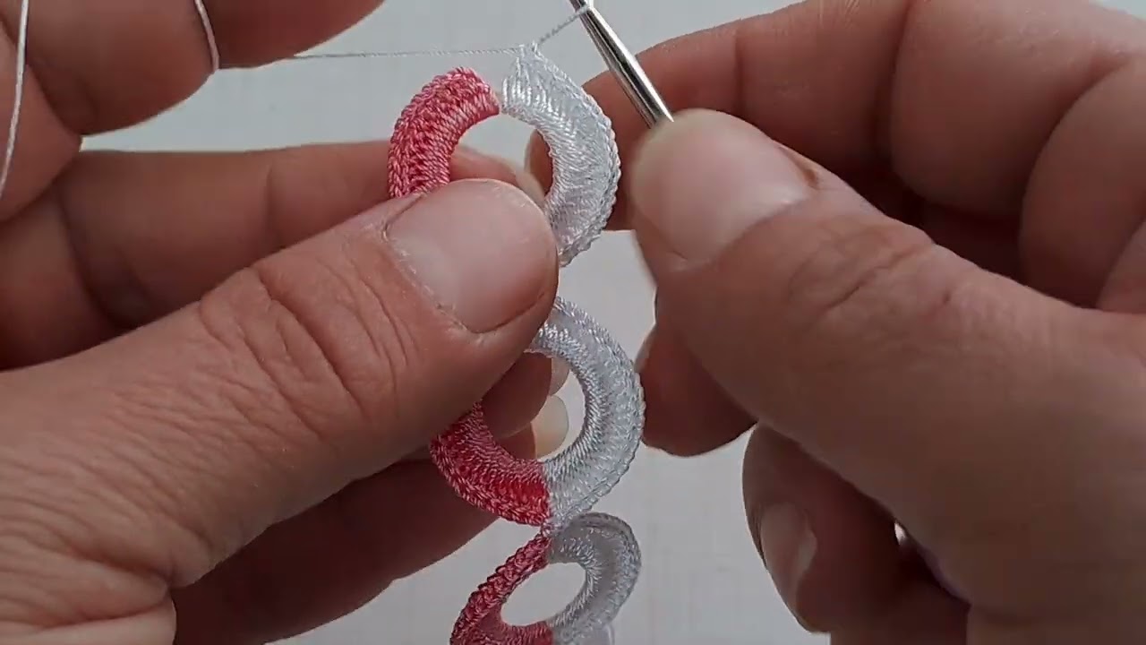 42. Halkalı cici bir model. Çeyizlik havlulenarı modeli.