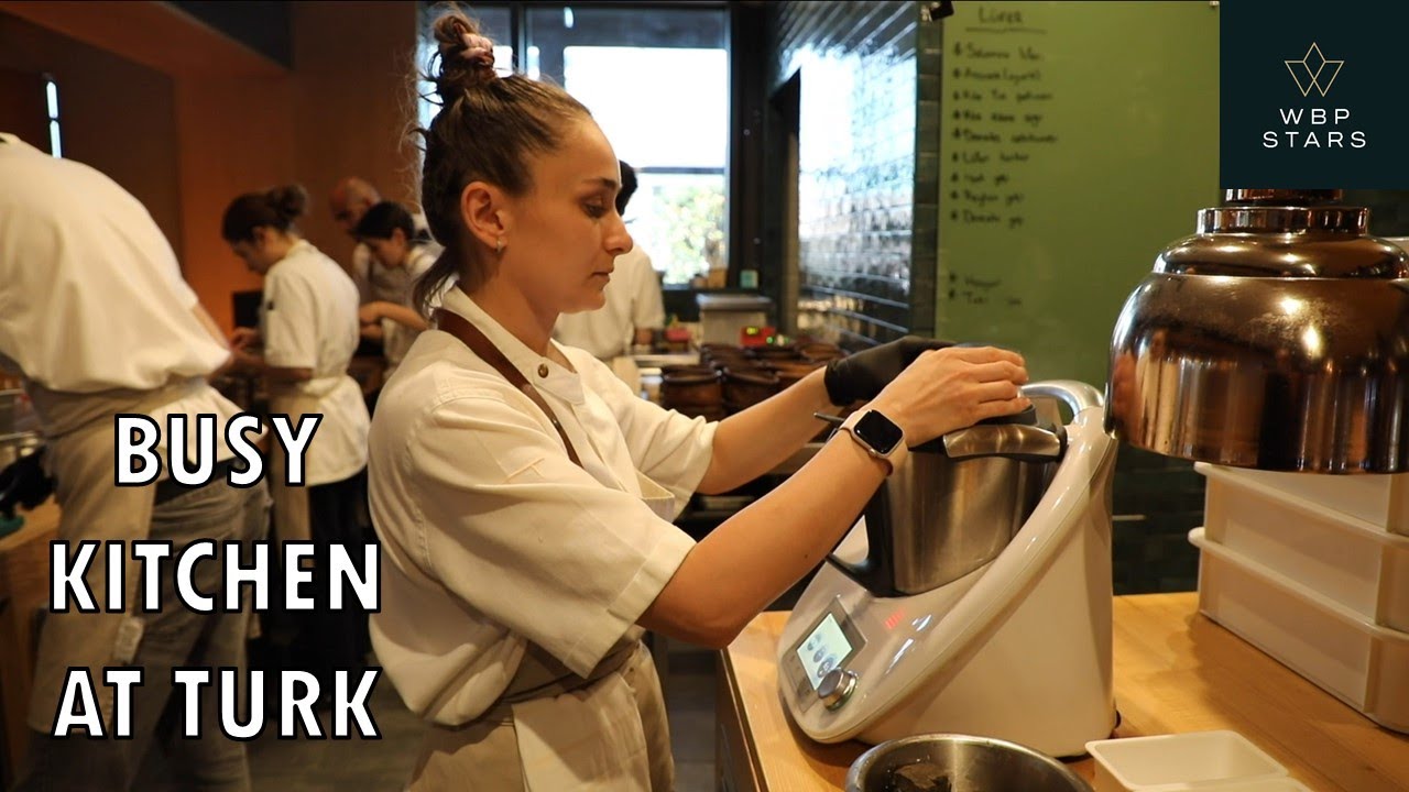 Mise en Place and BUSY KITCHEN at restaurant TURK in Istanbul, Turkey