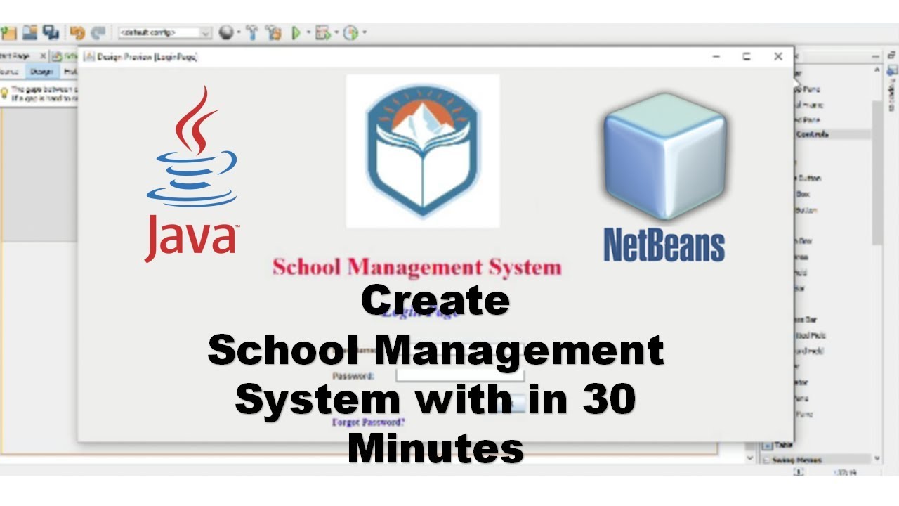 How to create School Management Software with in 30 minutes | Java Swings using Netbeans 8.2?