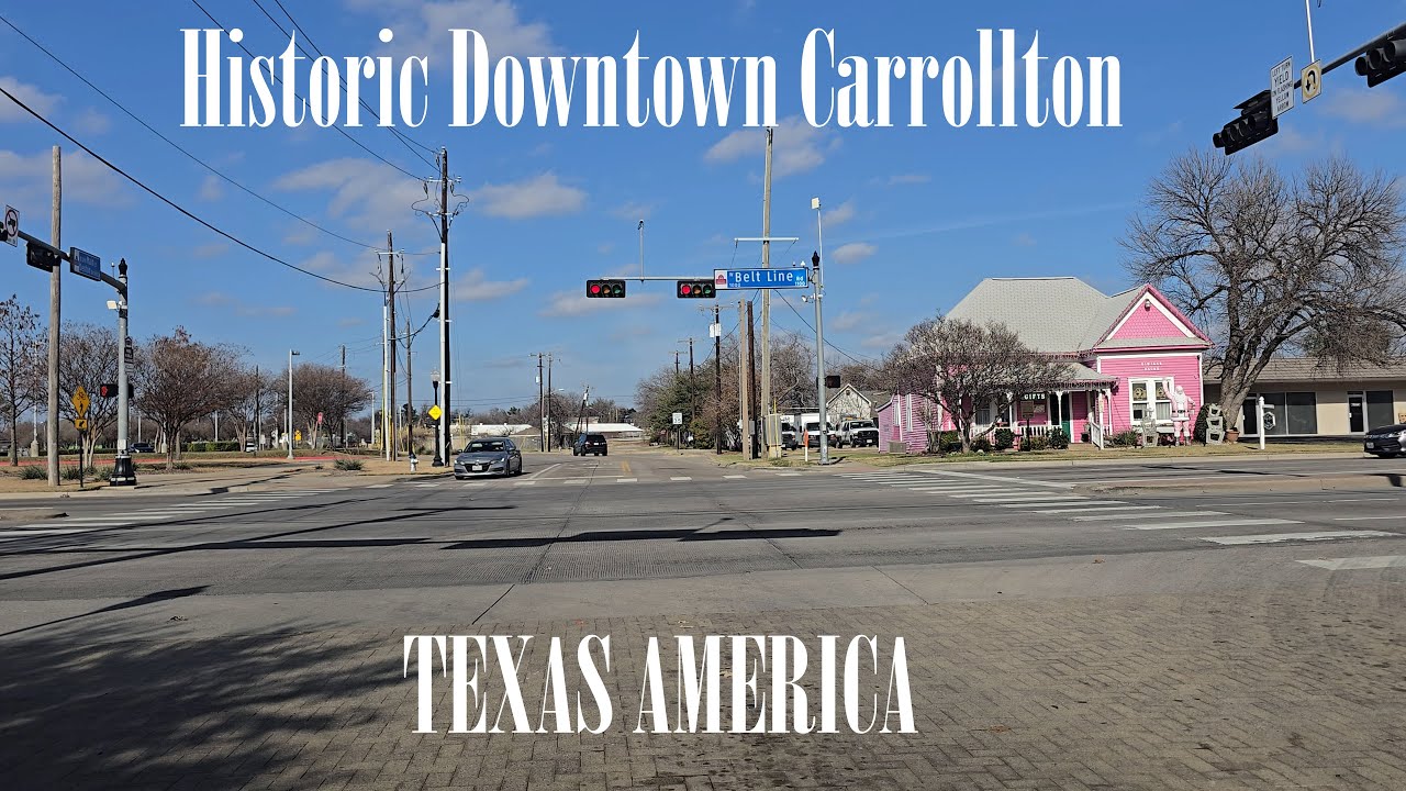 Carrollton Driving Tour From City Streets to K‑Town and Historic Downtown DFW TX US Dec 2025