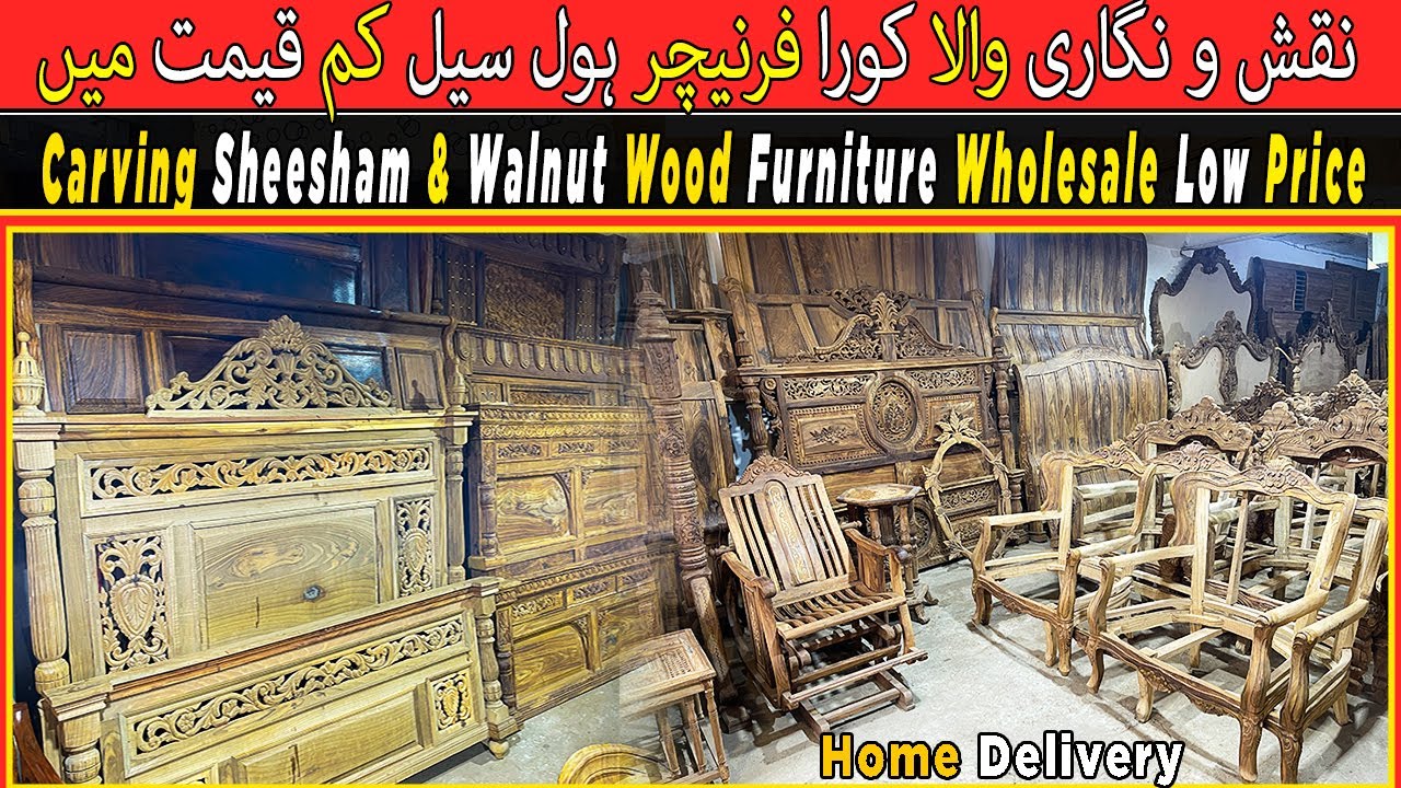 Carving Sheesham Wood Furniture wholesale price in pakistan furniture market