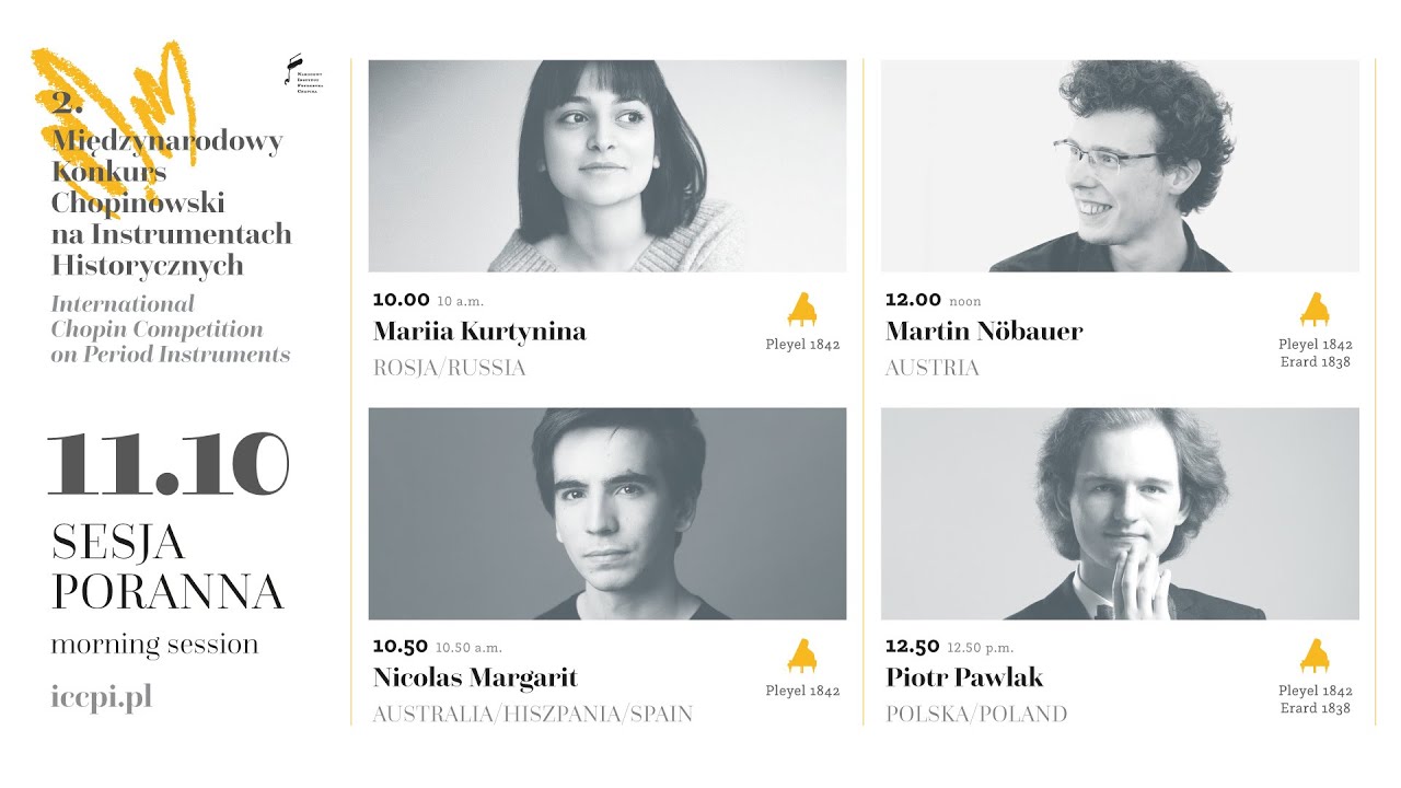 2nd International Chopin Competition on Period Instruments (second round), session 1, 11.10.2023