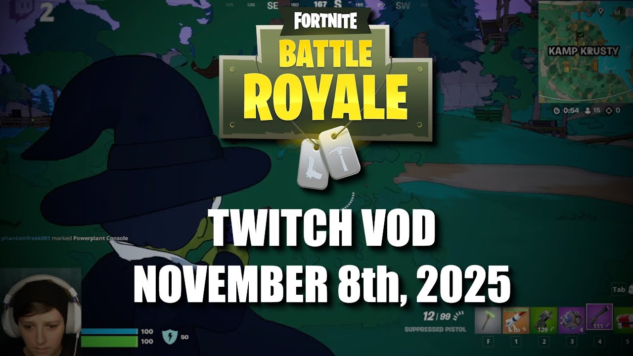 Twitch VOD November 8th, 2025 | Fortnite | Battle Royale: No Build