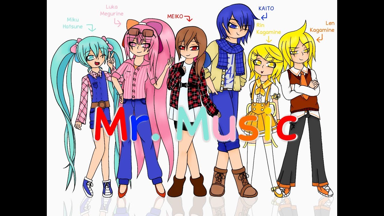 [Vocaloid Cover with PV] Mr. Music - Meiko, Kaito, Luka, Miku, Len and Rin