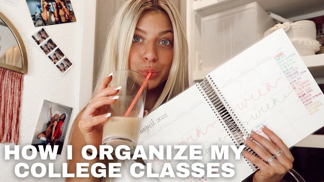 HOW I ORGANIZE MY COLLEGE CLASSES: planner & google spread sheet | Erin Alexis