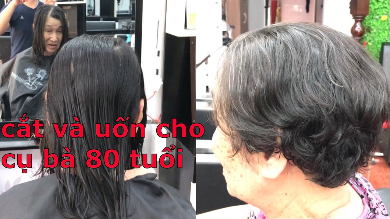 Cắt Tém và uốn cho cụ 80 tuổi #đàotạonghề #sàigòn #dayhoc #tocdepmoingay #trungmaster