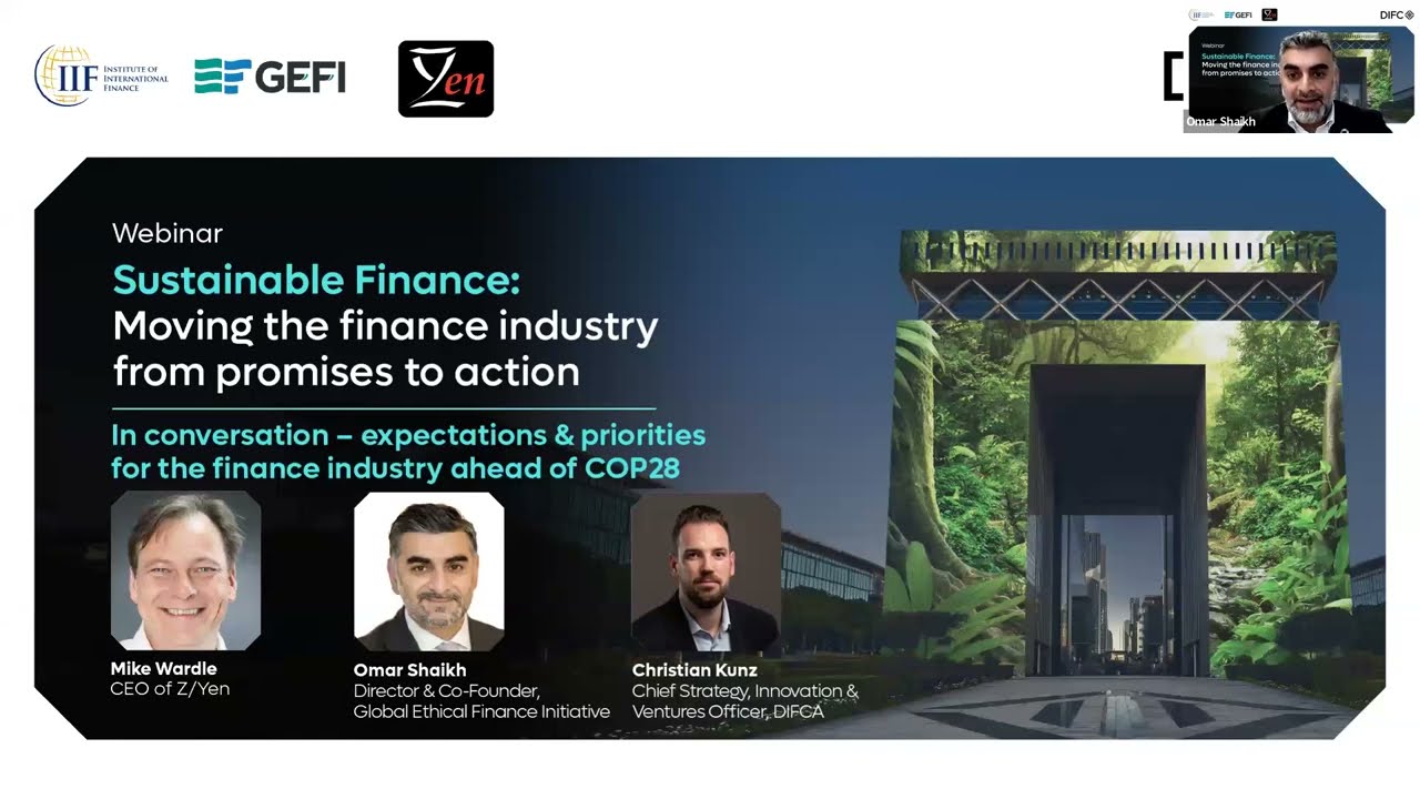 Sustainable Finance Webinar | Moving the Finance Industry from Promises to Action