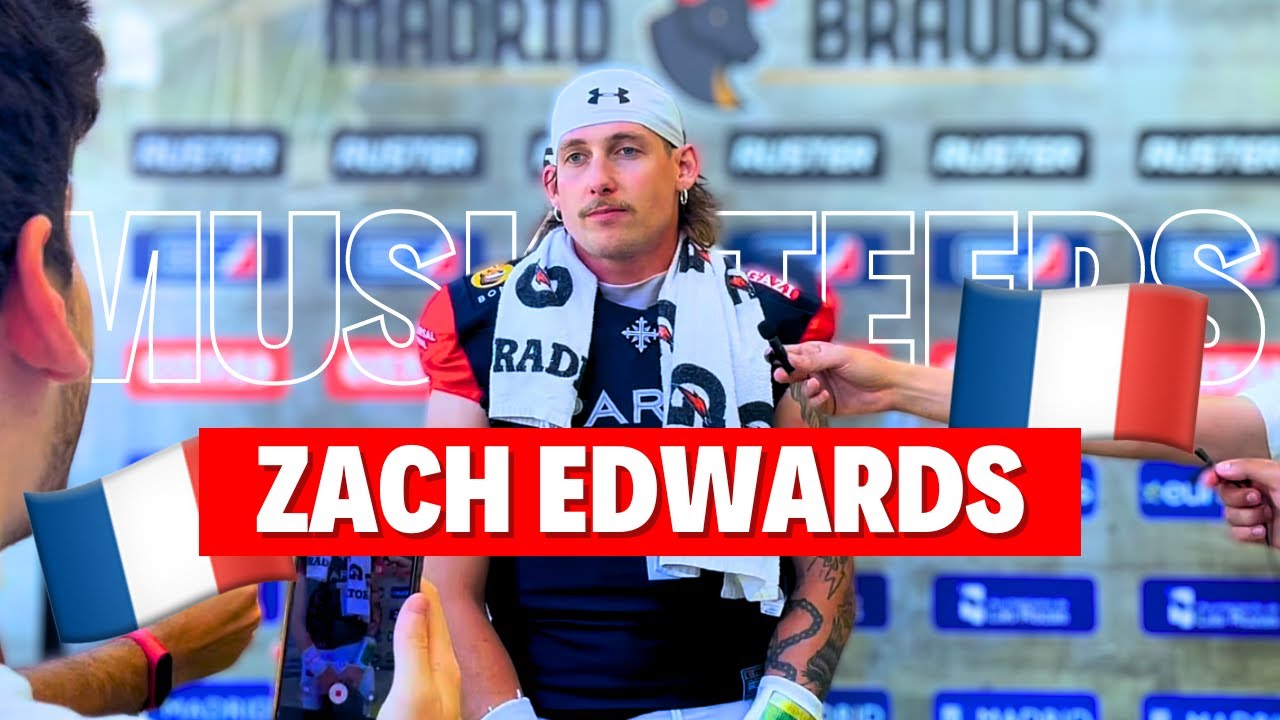 Rueda de Prensa 🎙 Zach Edwards (QB) - Madrid Bravos 🤘🏻 vs. 🇫🇷 Paris Musketeers | ASH