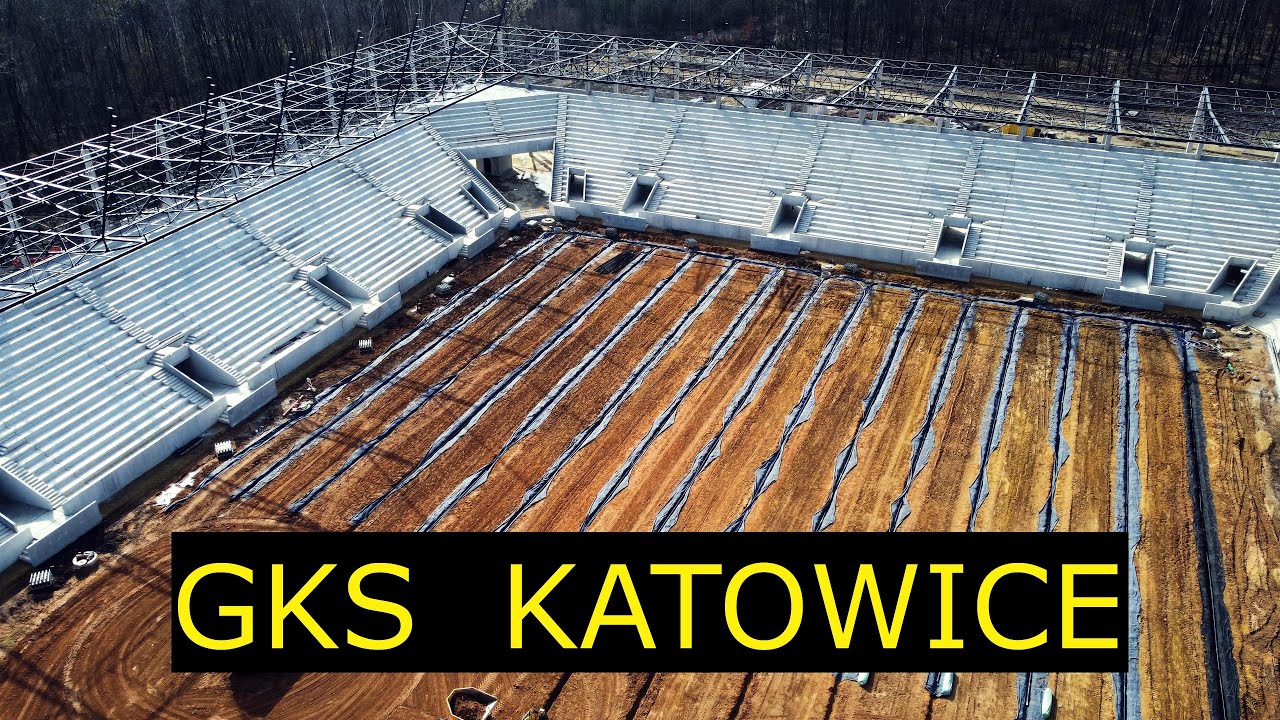 Budowa stadionu GKS Katowice marzec 2024