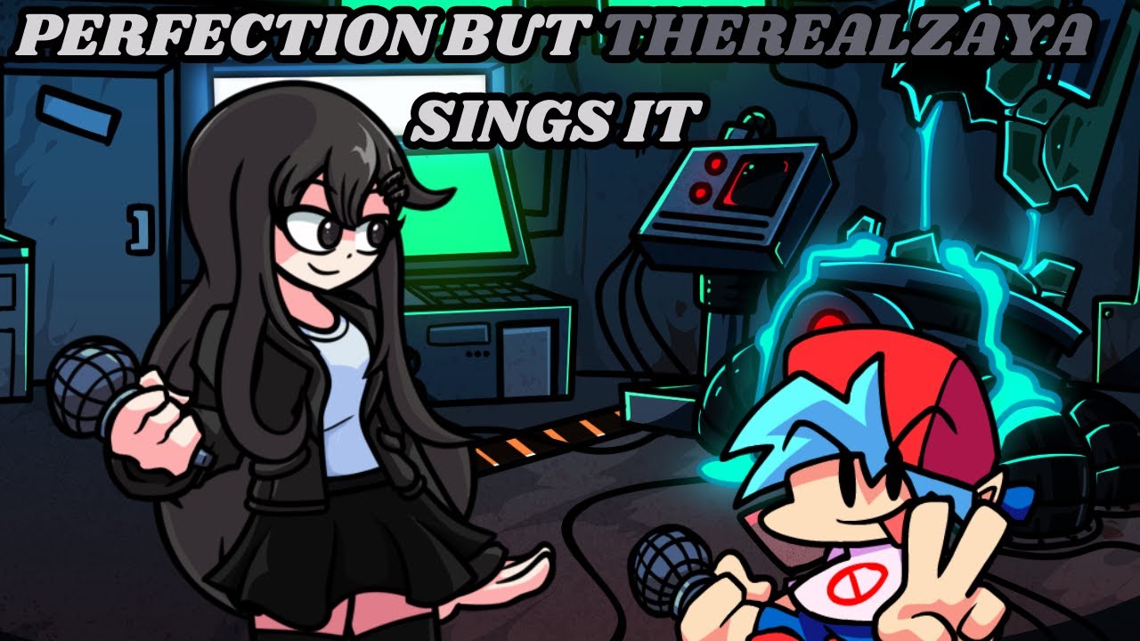 FNF Perfection But TheRealZaya (Me) Sings It 🖤🎶🎶 (Remastered Sprite)