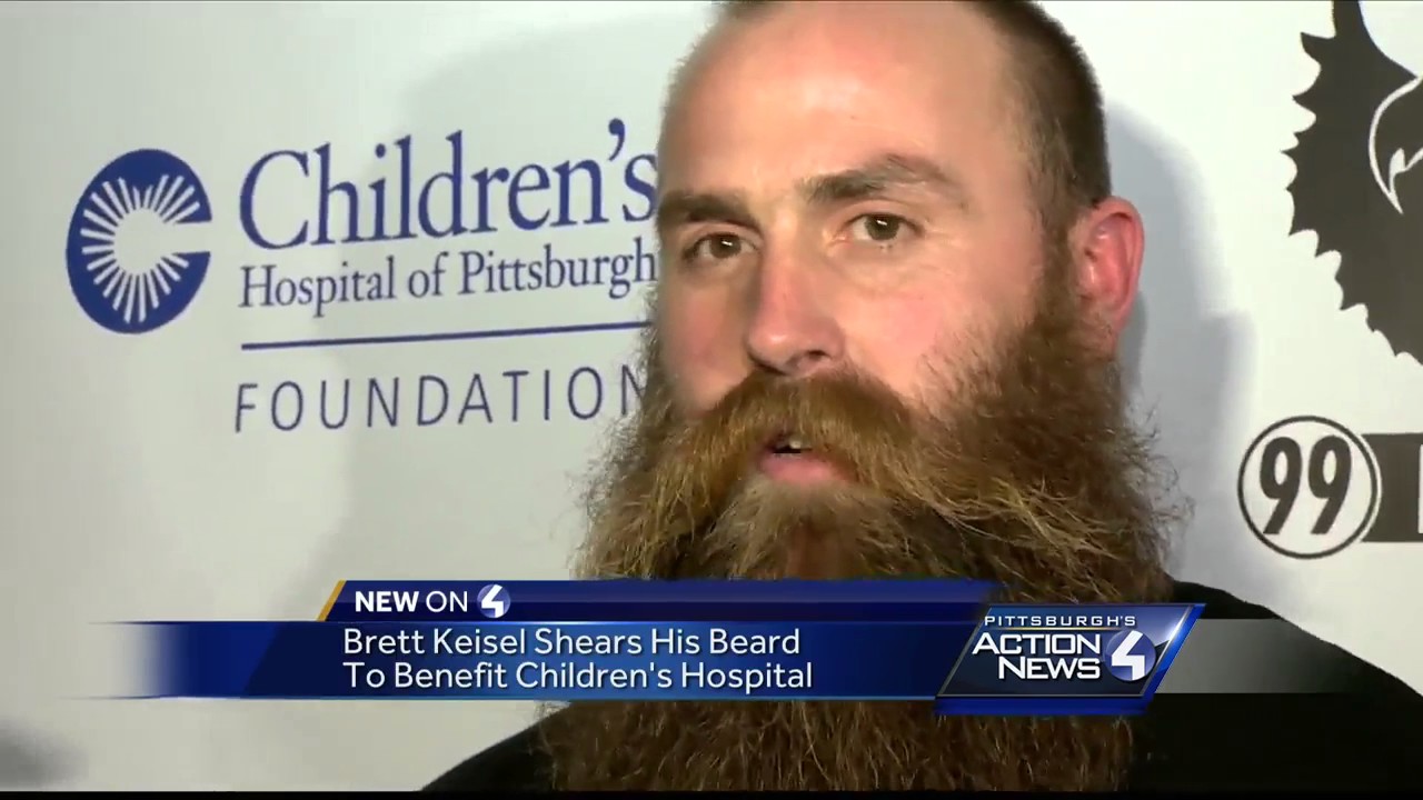 Former Steeler Brett Keisel shears his beard