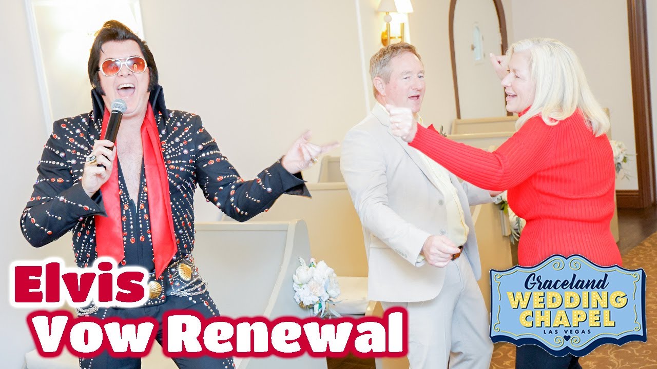 Trish & John's Elvis Vow Renewal in Las Vegas | Graceland Chapel