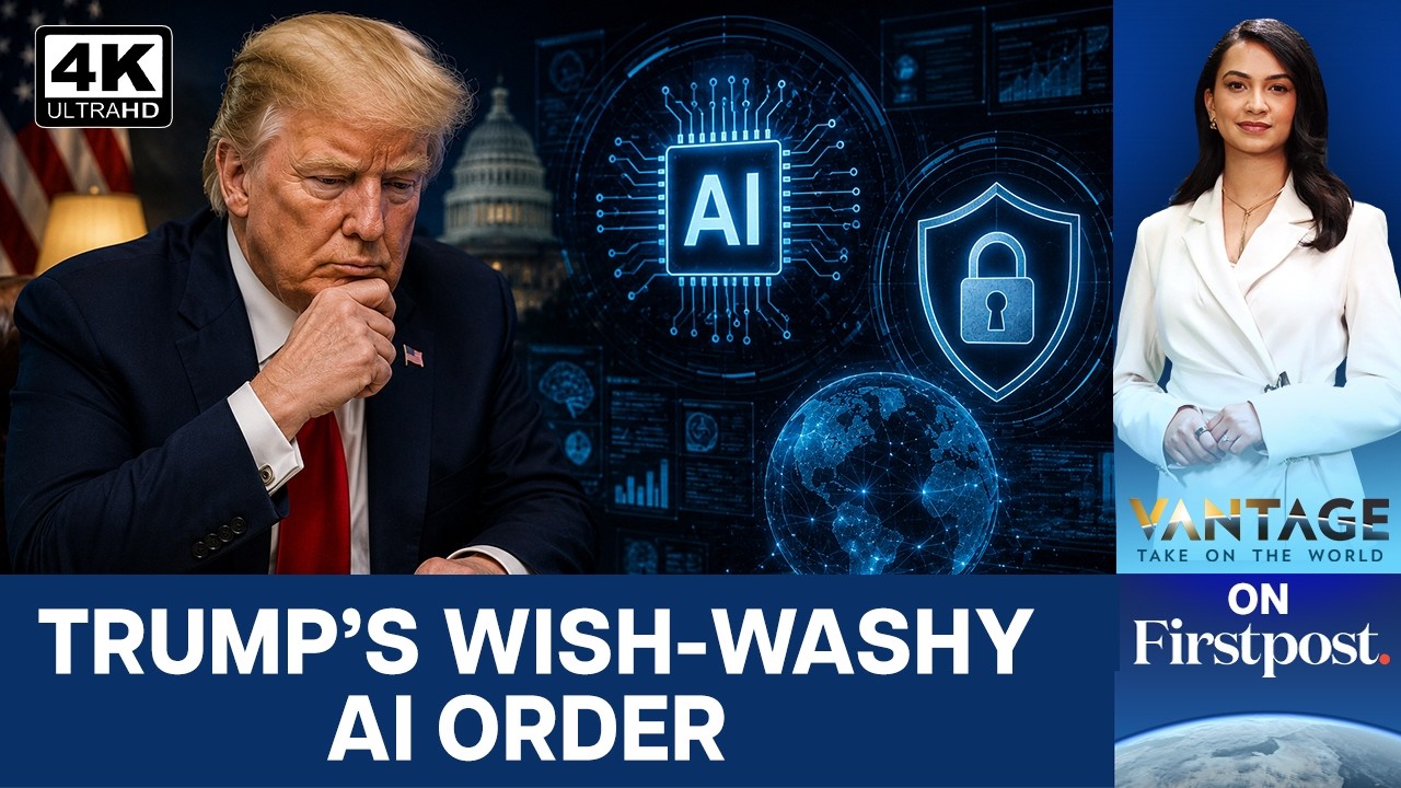 Трамп подписал указ об искусственном интеллекте; что это значит? | Vantage на Firstpost | N18G | 4K