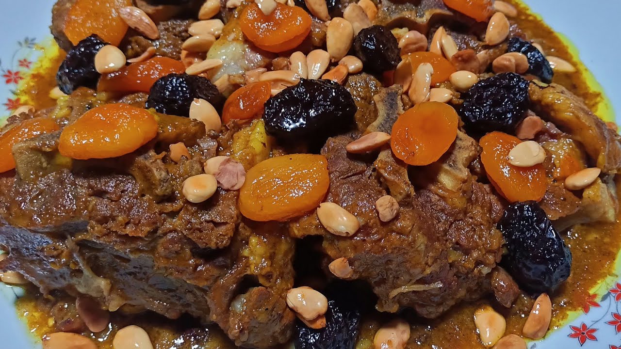 لحم بالبرقوق مدغمر بحال ديال الاعراس /برقوق و مشماش معسلين