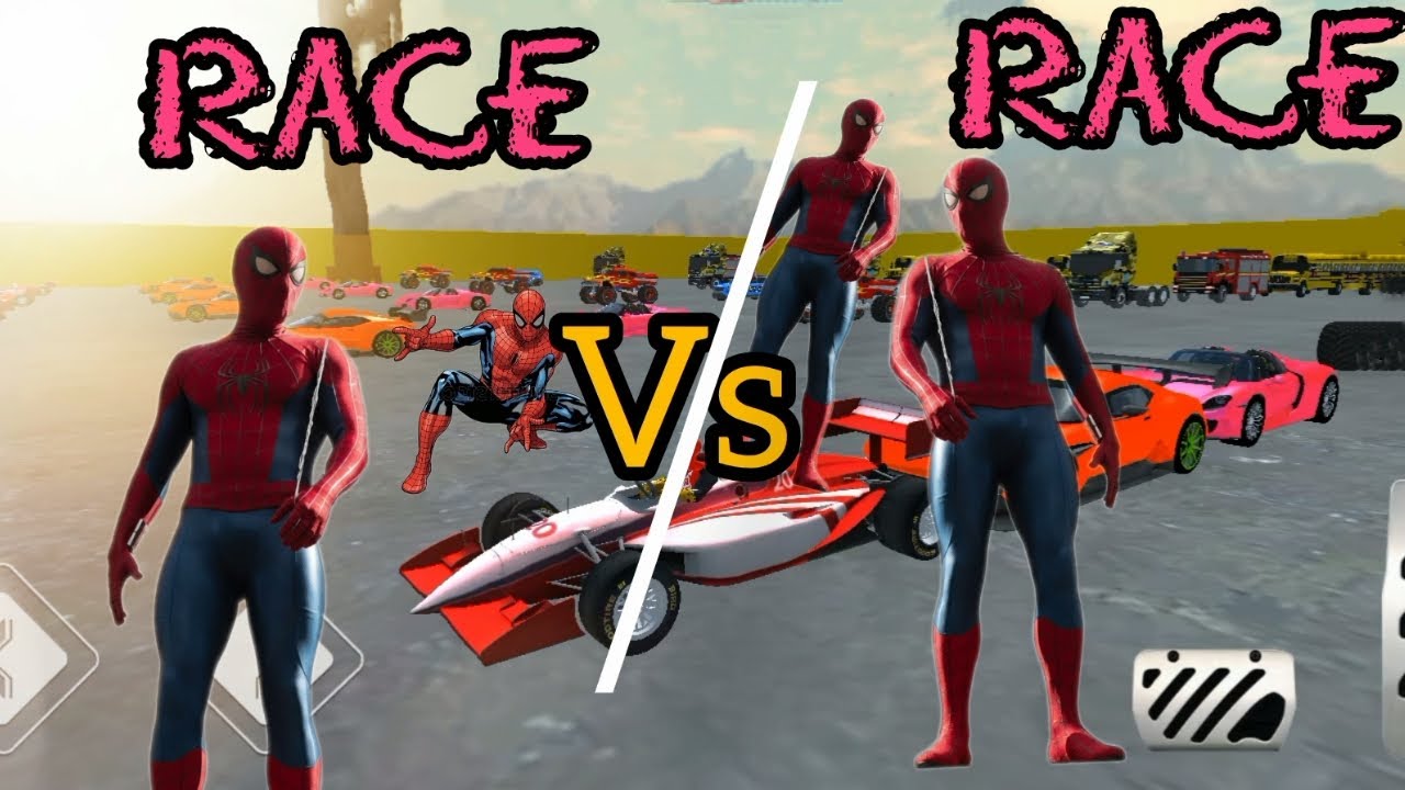 Spider man V/S Spider🤬 Highest Jump Car race #Cargame #Carrace #Gariwalacartoonb#Spiderman