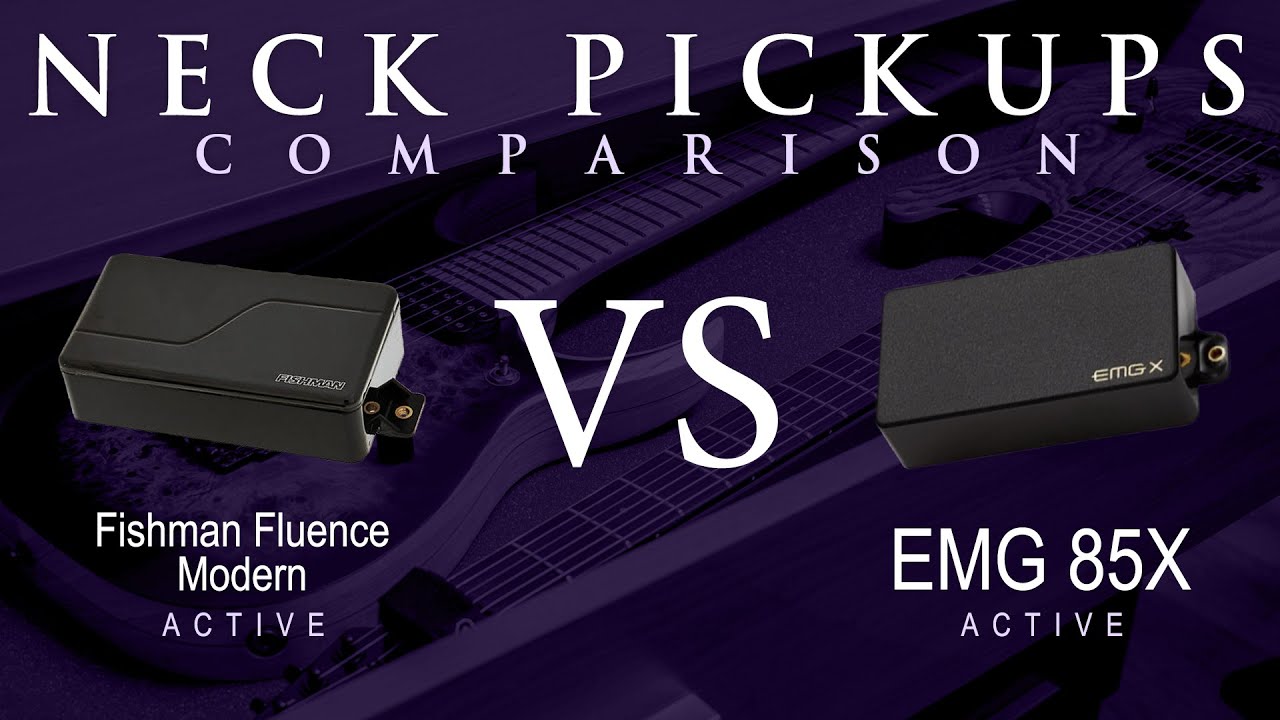 Fishman FLUENCE MODERN (alnico) vs EMG 85X - Active Neck Pickup Guitar Tone Comparison Demo