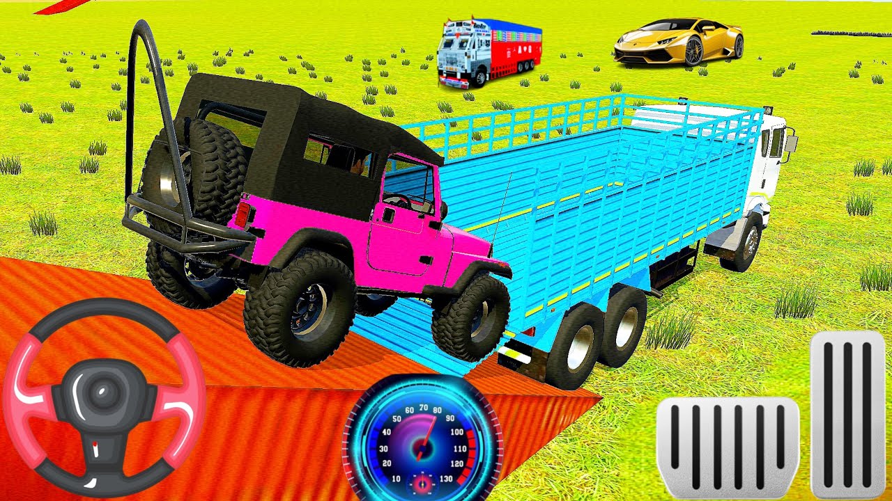 🔴🌉Tractor game Drive track and unloading thar from dumper 