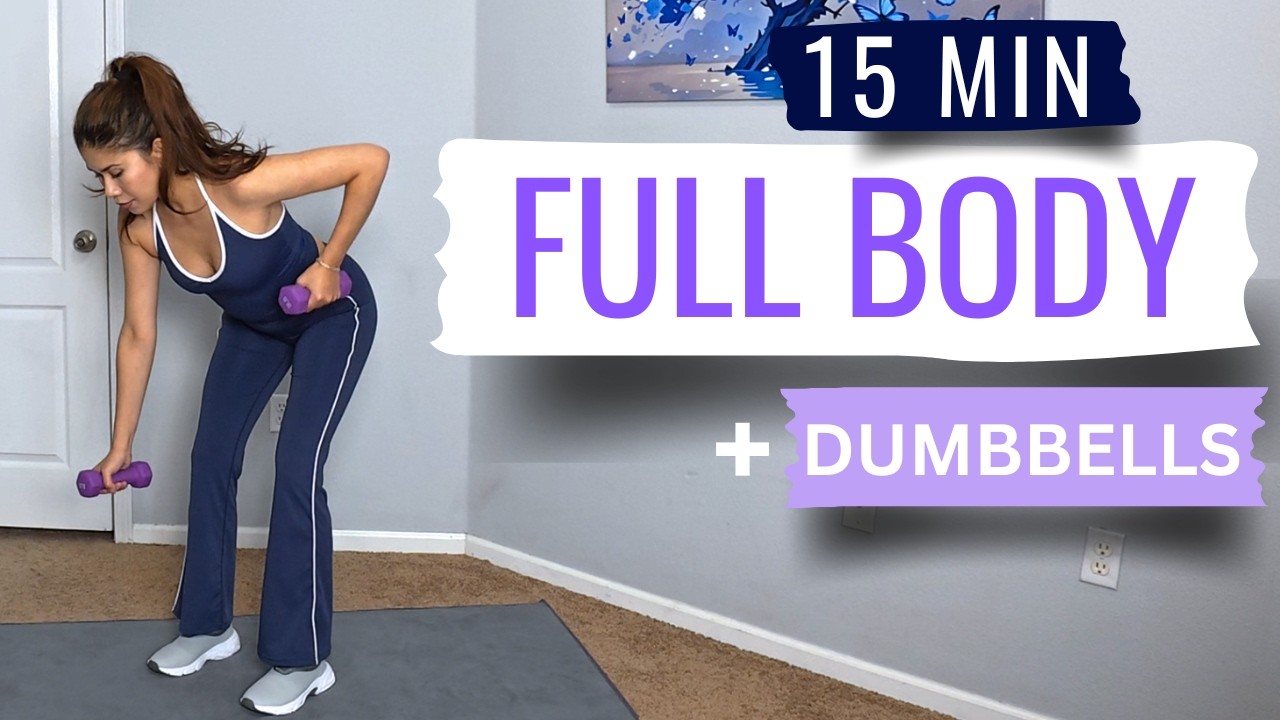 15Min Sculpt and Tone FULL BODY w/ dumbbells | Strength X Pilates