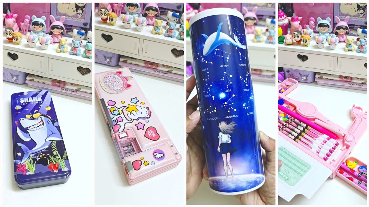Filling my pencil box with cute stationery ✨️ lot of new stationery items 💖💗