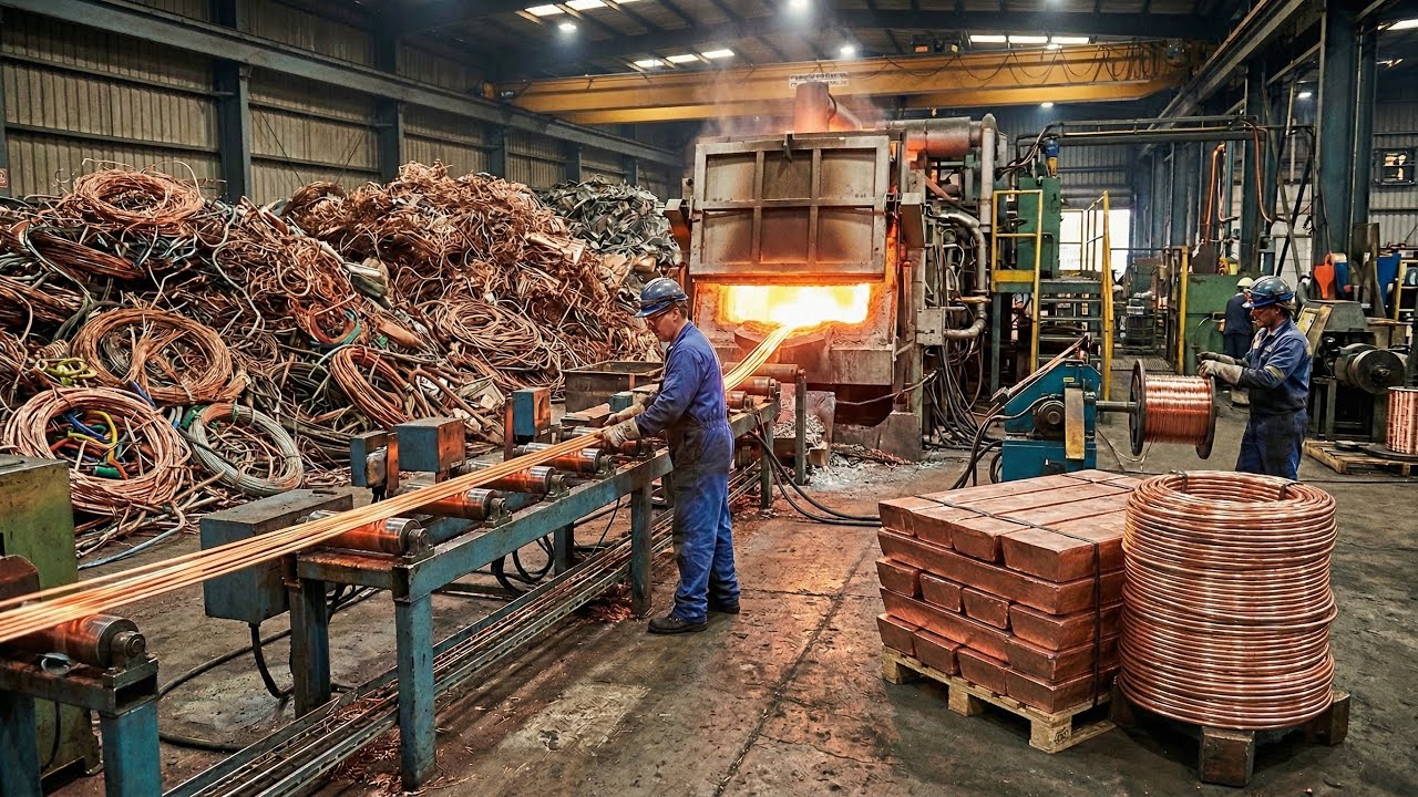 Scrap to Shiny Copper Wire – Amazing Recycling | Full Industrial Process
