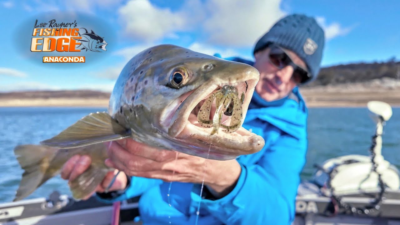 Snow Falling, Fishing the Edges for BIG Yabby Munching Browns 