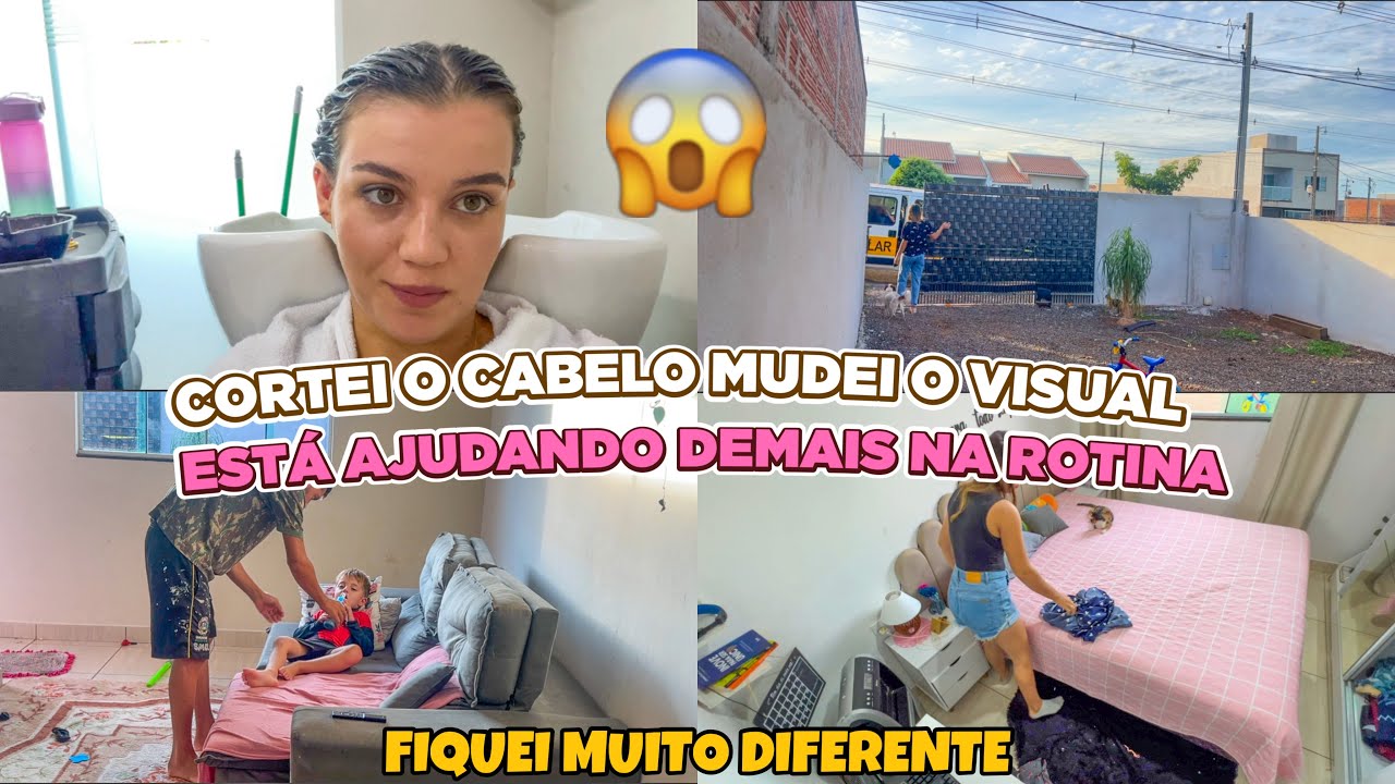ROTINA DA MANHÃ + PRIMEIRO DIA DELE INDO DE VAN 🙏 CORTEI E PINTEI MEU CABELO 😍 NOVIDADE NO QUARTO