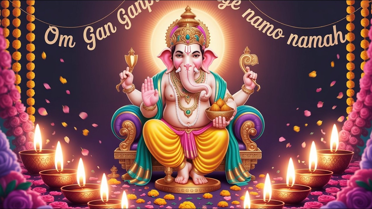 #Ganesh Mantra 108 Times - Om Gan Ganpataye Namo Namah | गणेश मंत्र - ओम गण गणपते नमो नमः | Bhajan