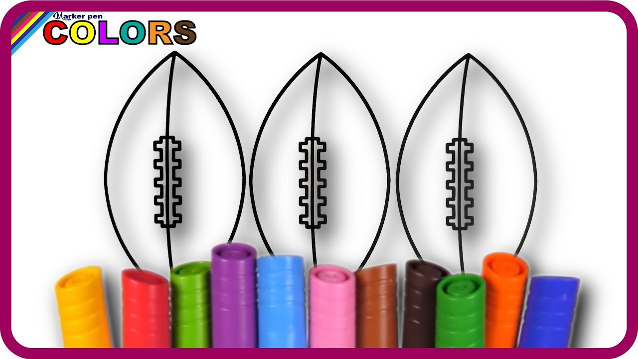 Ball 🏈🏉✨& Rugby Ball Glitter Coloring | Fun & Sparkly Art for Kids | KLC KIDS TABLE 🏈🏉✨