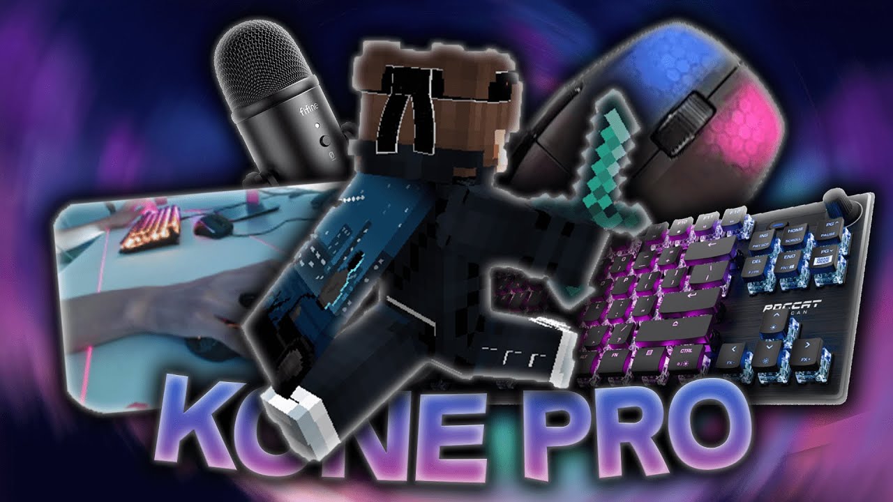 (ROCCAT KONE PRO) Keyboard + Mouse ASMR Sounds (Handcam) | Hypixel Bedwars