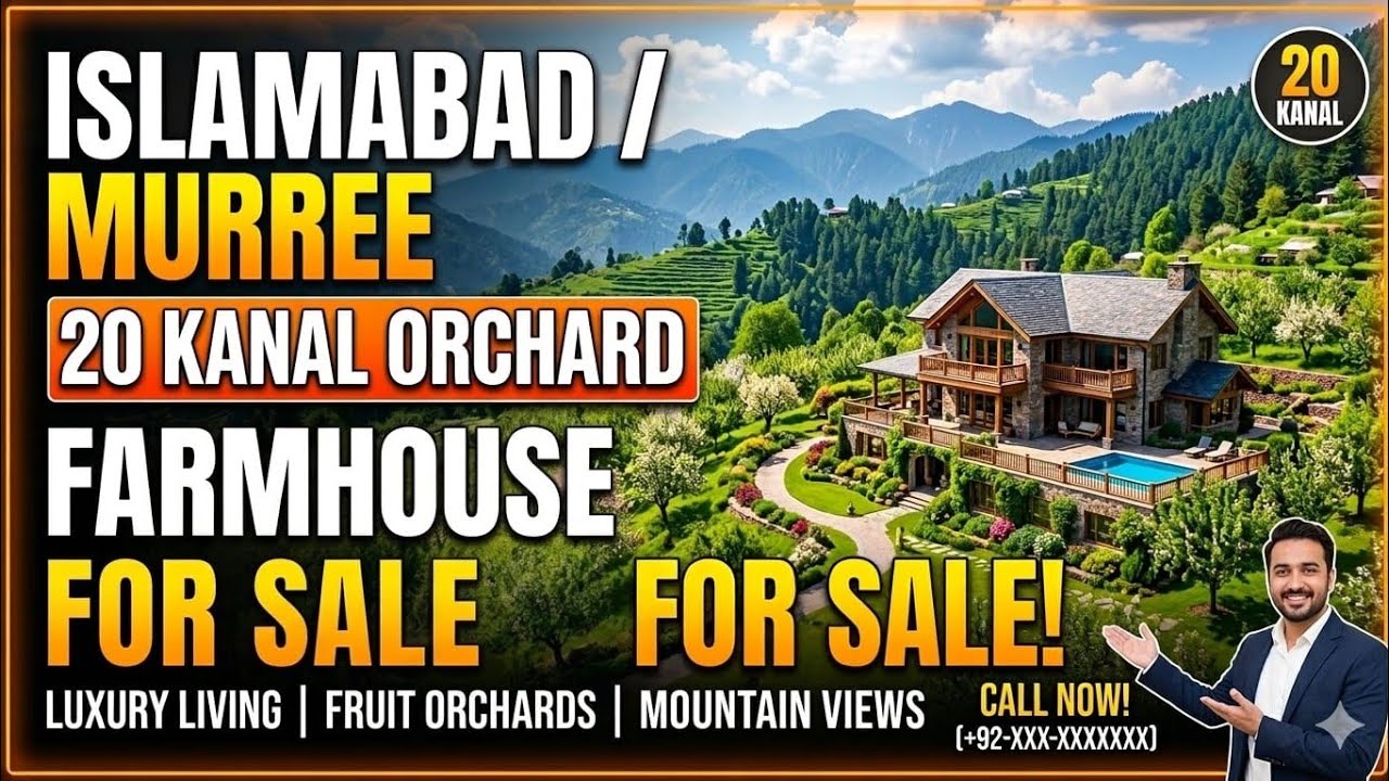 Farm house Islamabad beautiful Murree road orchard 20 KANAL for sale  92+333 5240645