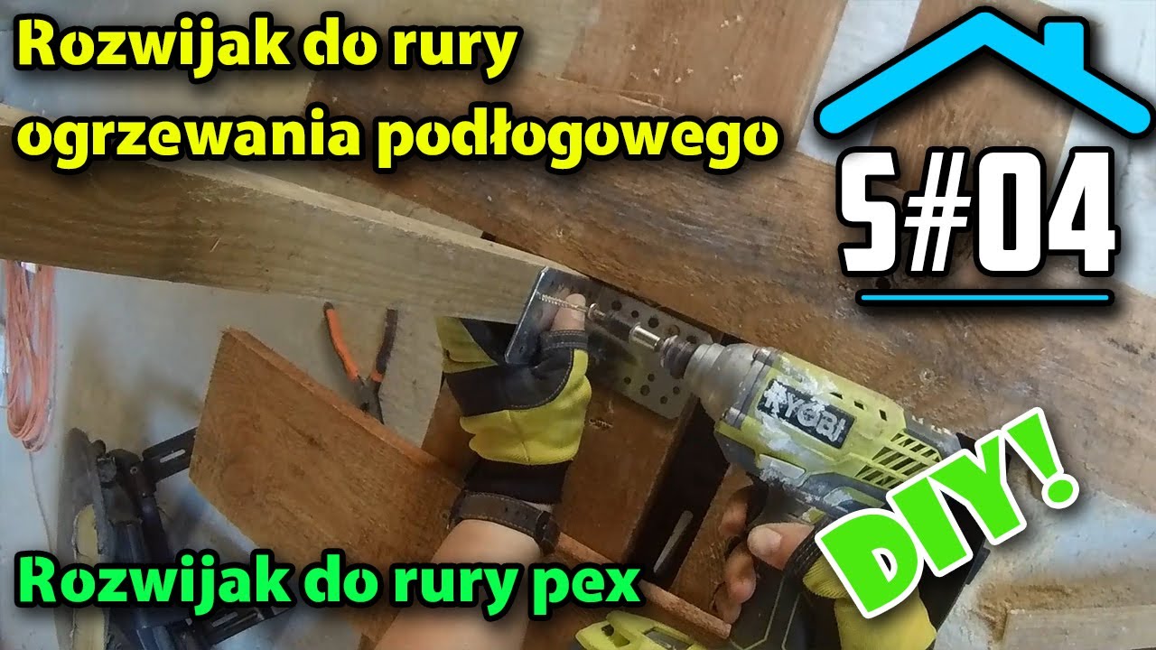 S#04 DIY Rozwijak do rury ogrzewania podłogowego, rozwijak do rury PEX
