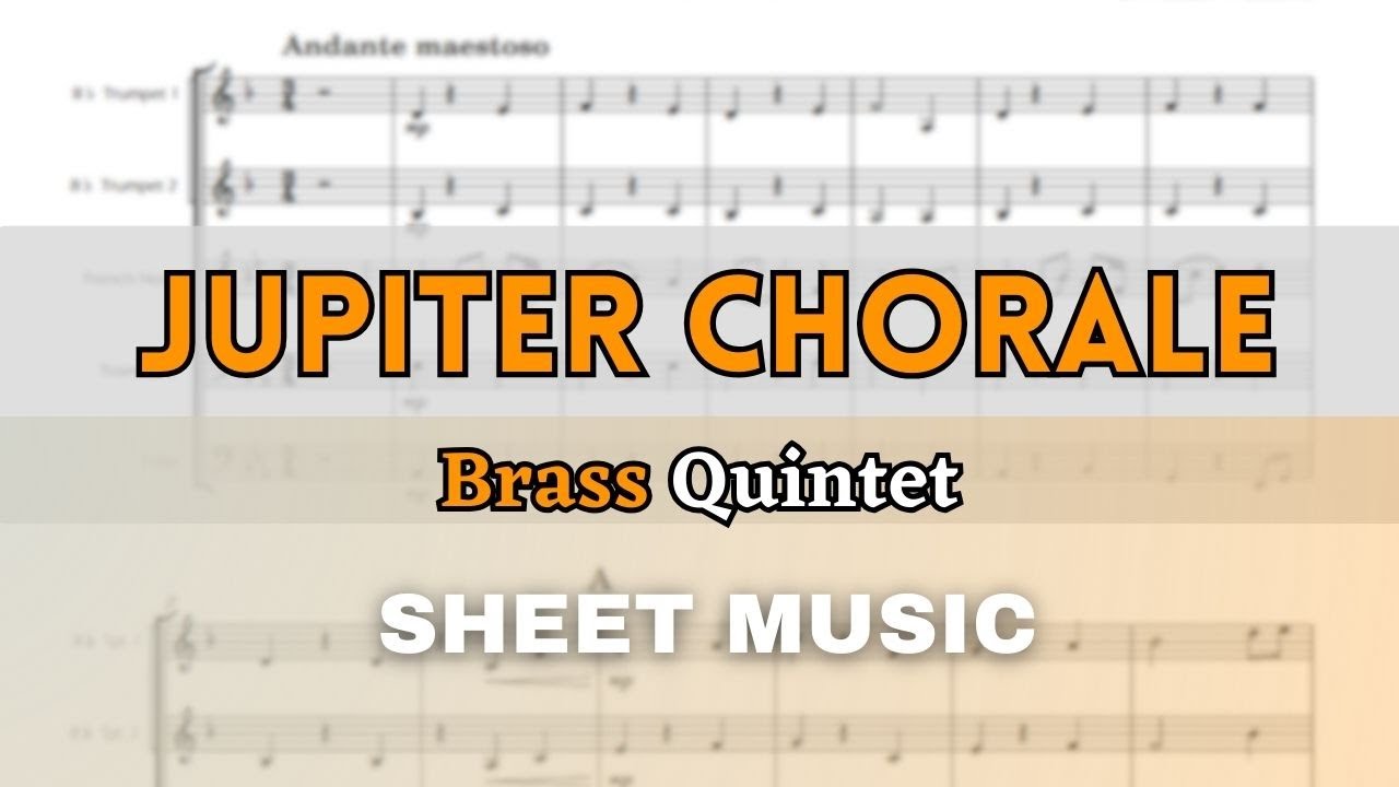 Holst - Jupiter Chorale, Op.32 | Brass Quintet (Sheet Music/Full Score)