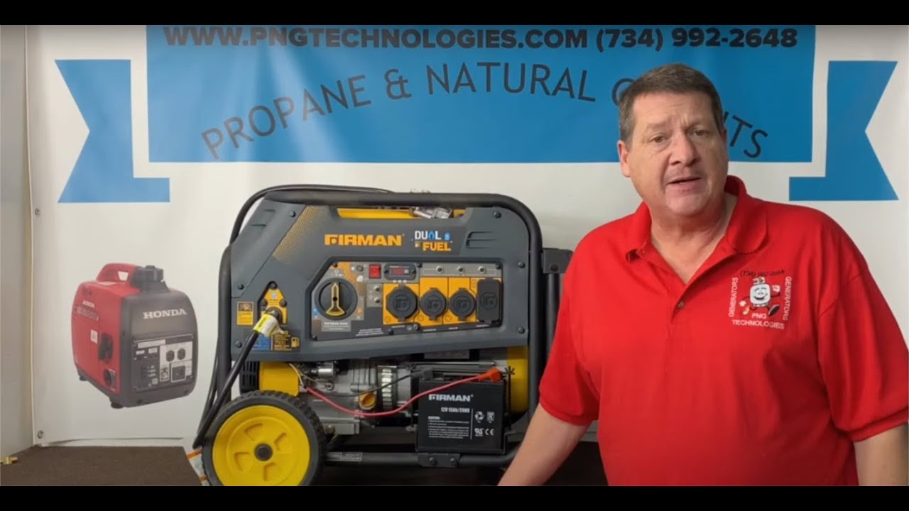 Firman Duel Fuel7500 watt Generator  - Conversion video from gas to Propane & Natural Gas