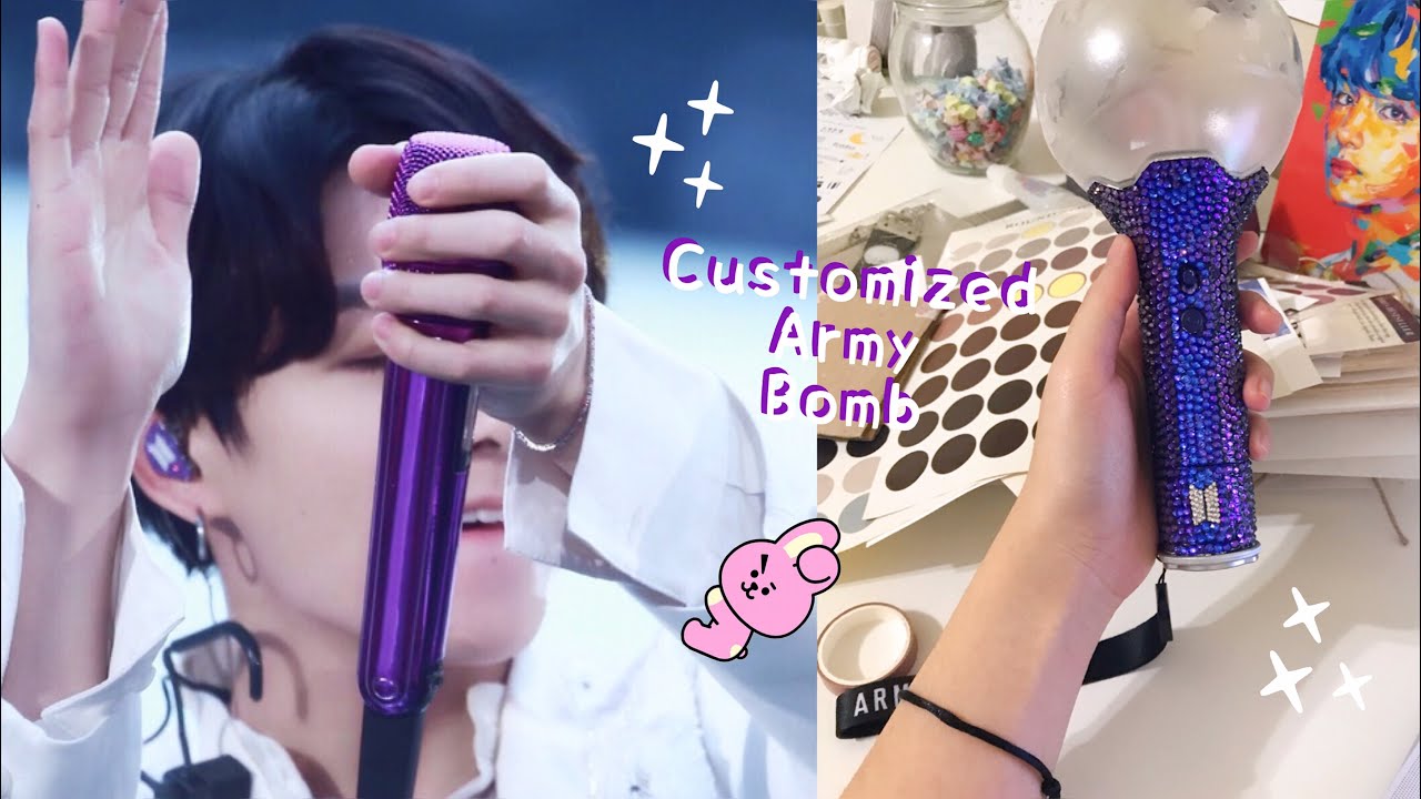 ✨ Customizing BTS Army Bomb with Swarovski Crystals // Jungkooks Mic