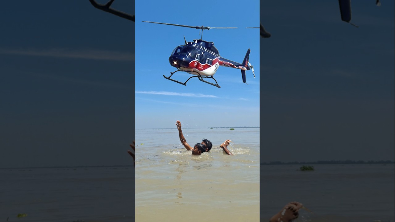 The Helicopter first visit to jamuna. River