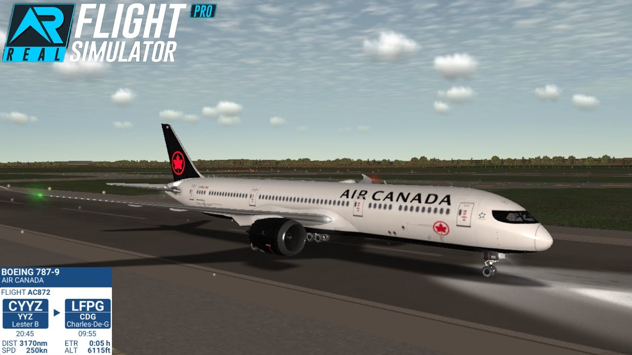 Air Canada AC872 B787-9Dreamliner Landing at Paris Charles de Gaulle Airport