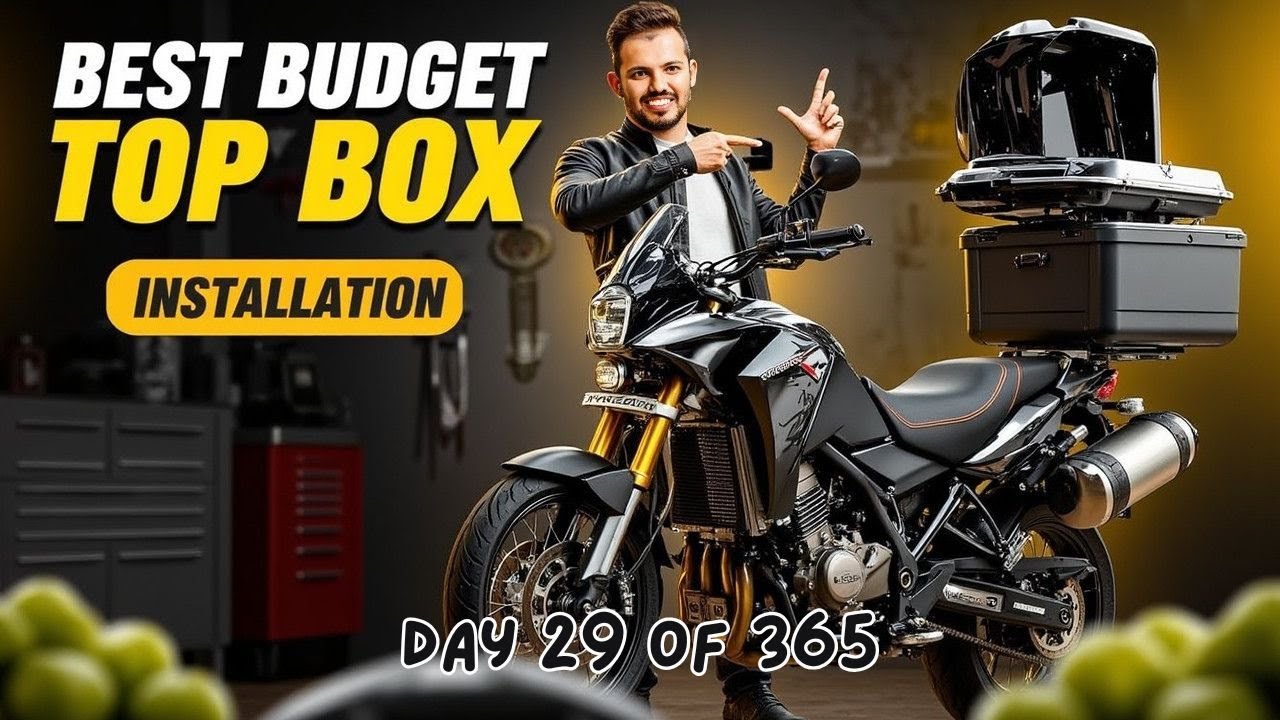 BEST BUDGET TOP BOX FOR BIKE TOURING | INSTALLATION | Day 29 of 365