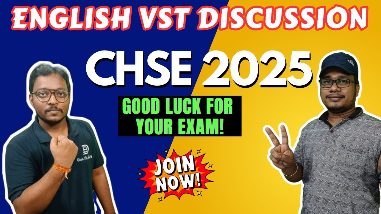 ENGLISH VST DISCUSSION | CHSE 2025 #chseboardexam #dearsirbarisir
