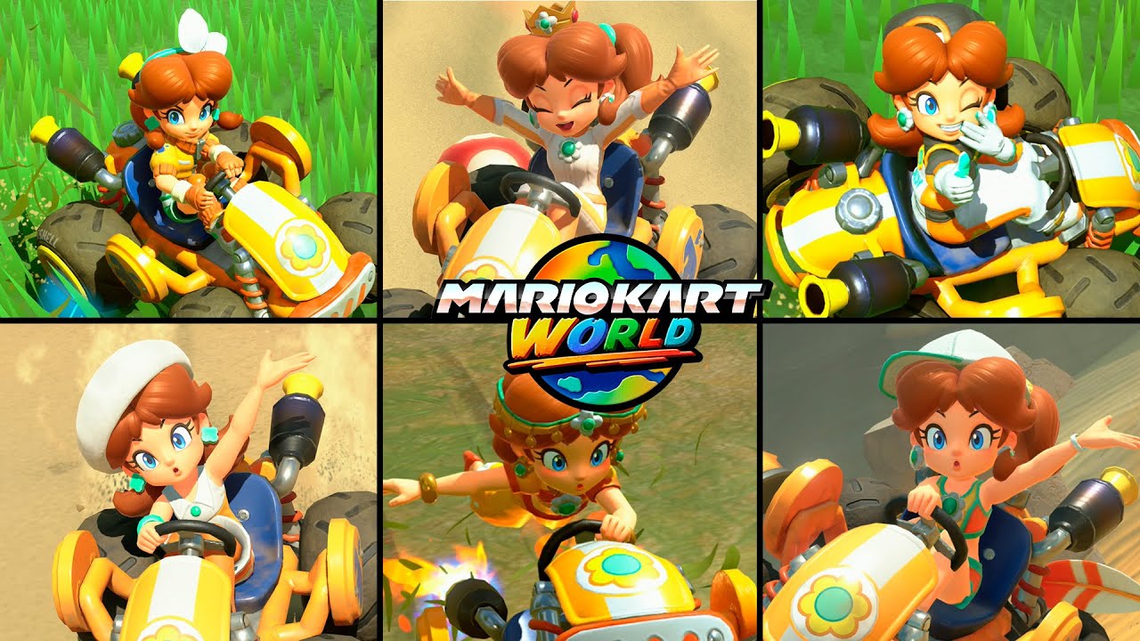 Como conseguir todas las Skin de Daisy - Mario Kart World