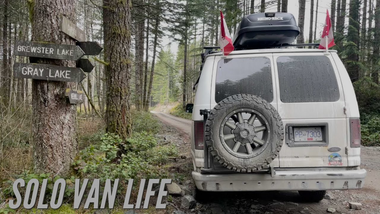 Rustic Camp Spot With a Dock, Kitchen Structure, Bench And Fire Pit | Van Life Morning Drive