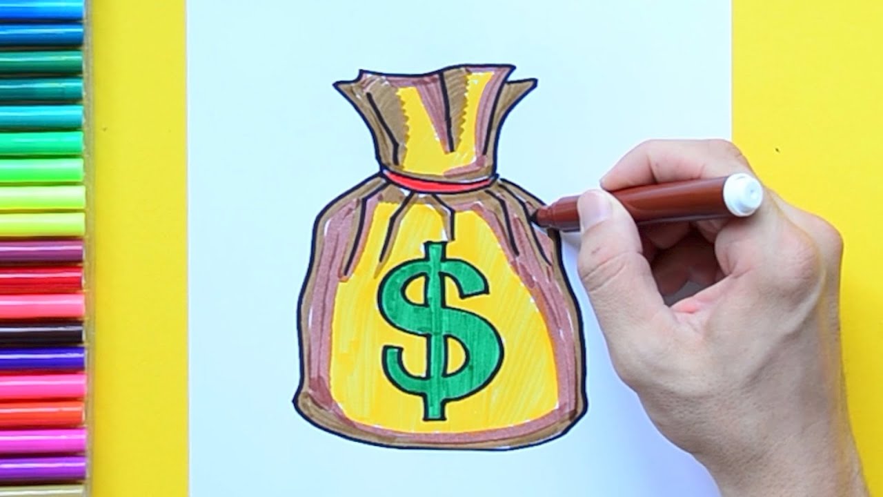 How to draw Money Bag Emoji