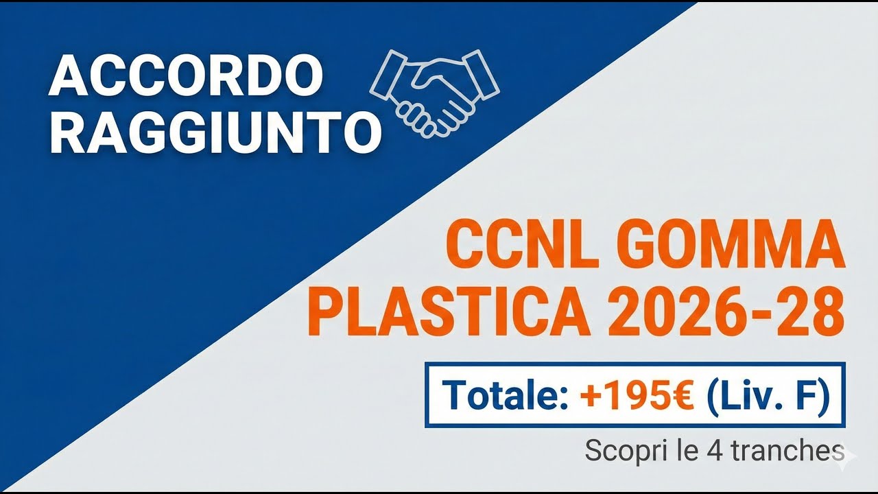 🎯 RINNOVO CCNL GOMMA PLASTICA aziende industriali 2026-2028