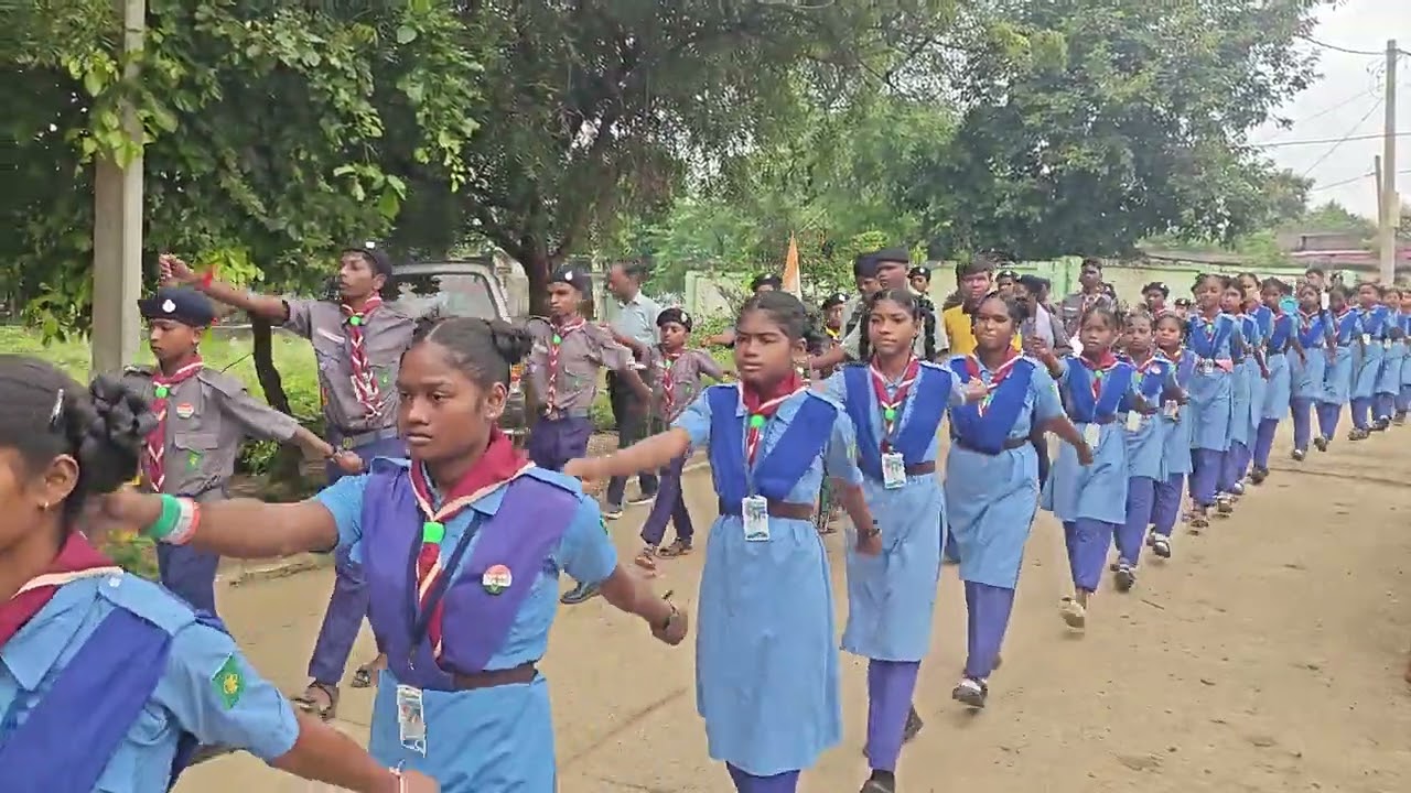 Parade in the occasion of independence day by scout and guide Troop