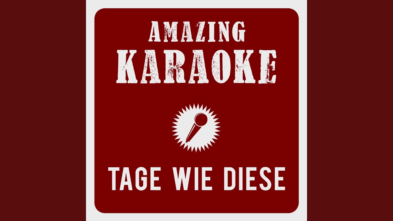 Tage wie diese (Karaoke Version) (Originally Performed By Die Toten Hosen)