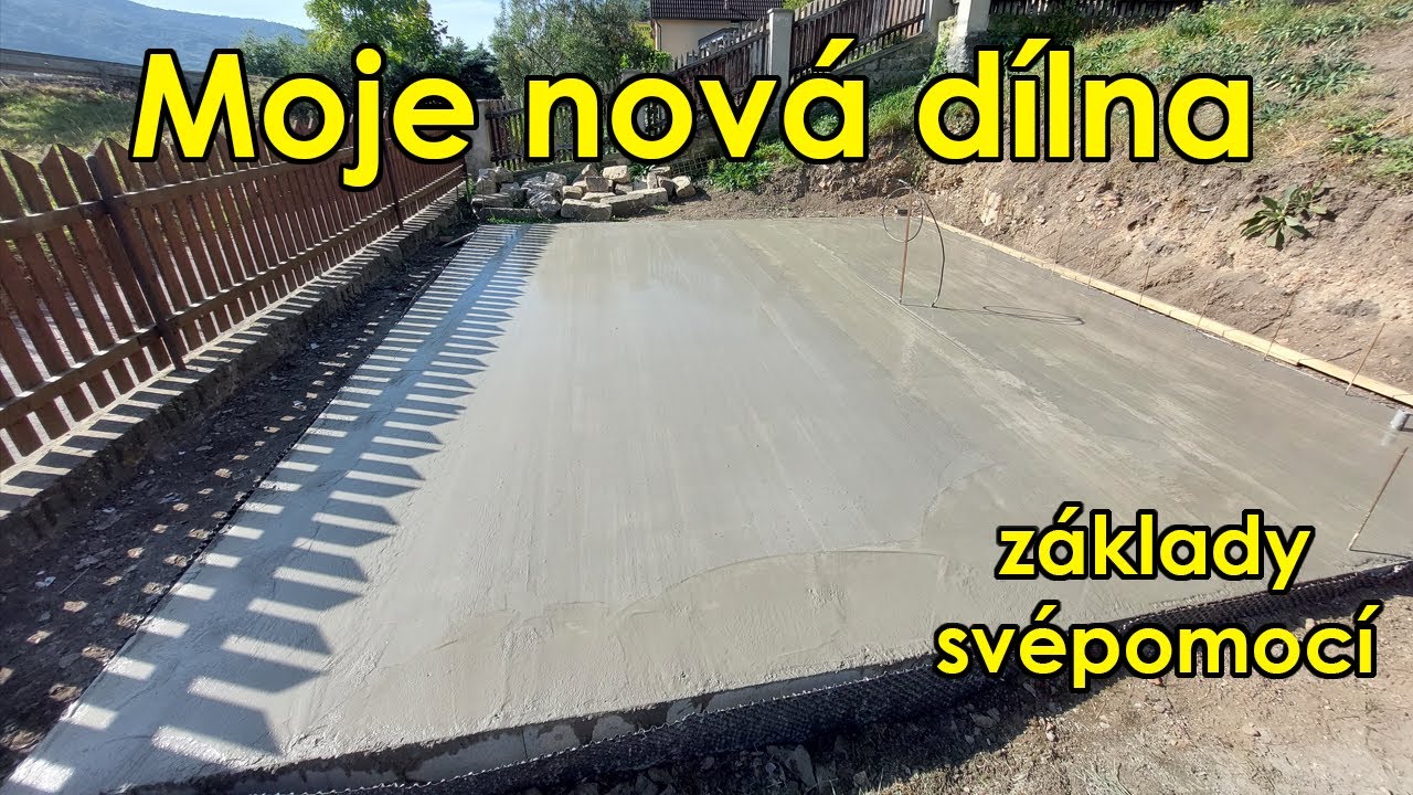 Stavba garáže/ dílny svépomocí #2 betonování a cena základové desky