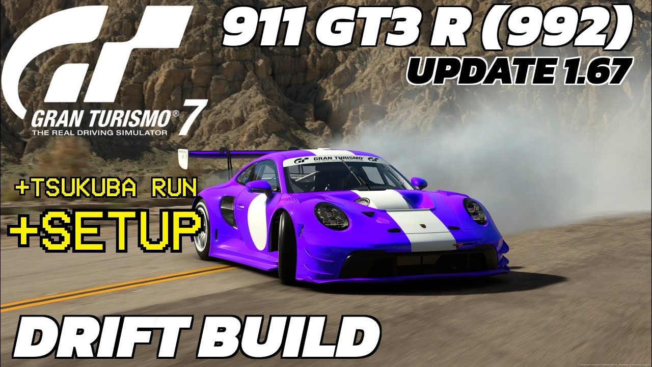 Porsche 911 GT3 R (992) Drift Tune Setup Gran Turismo 7 Update 1.67 