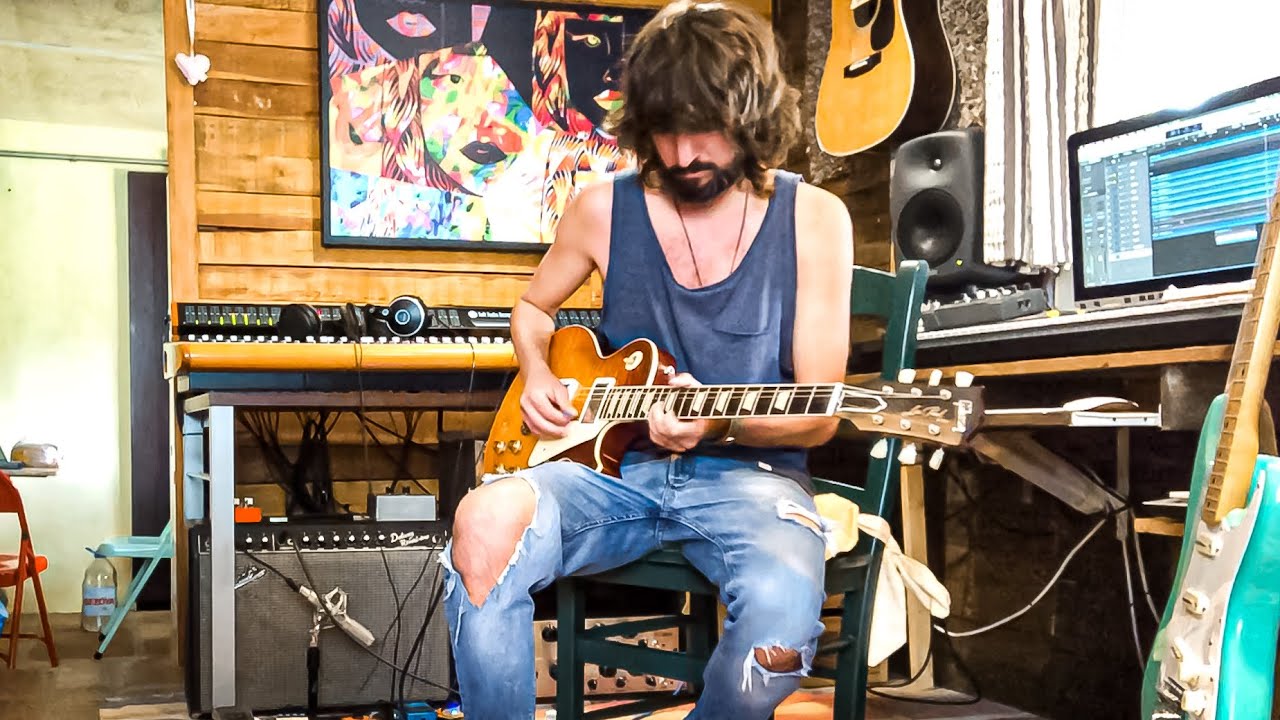 Fender Deluxe reverb 65 cranked with Les Paul 59 60th anniversary