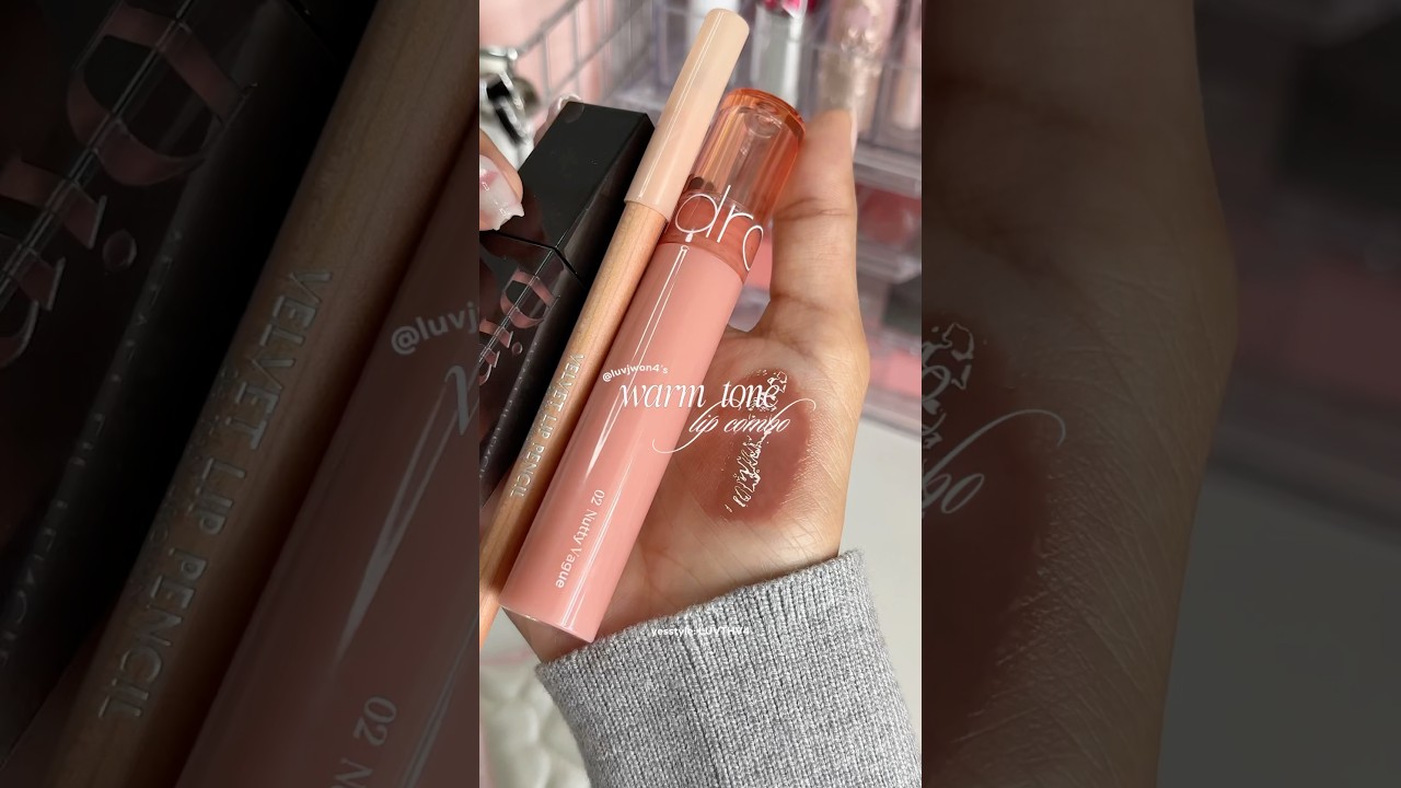 warm tone lip combo 🧸 #lipcombo #brownlipliner #warmtone #glossylip